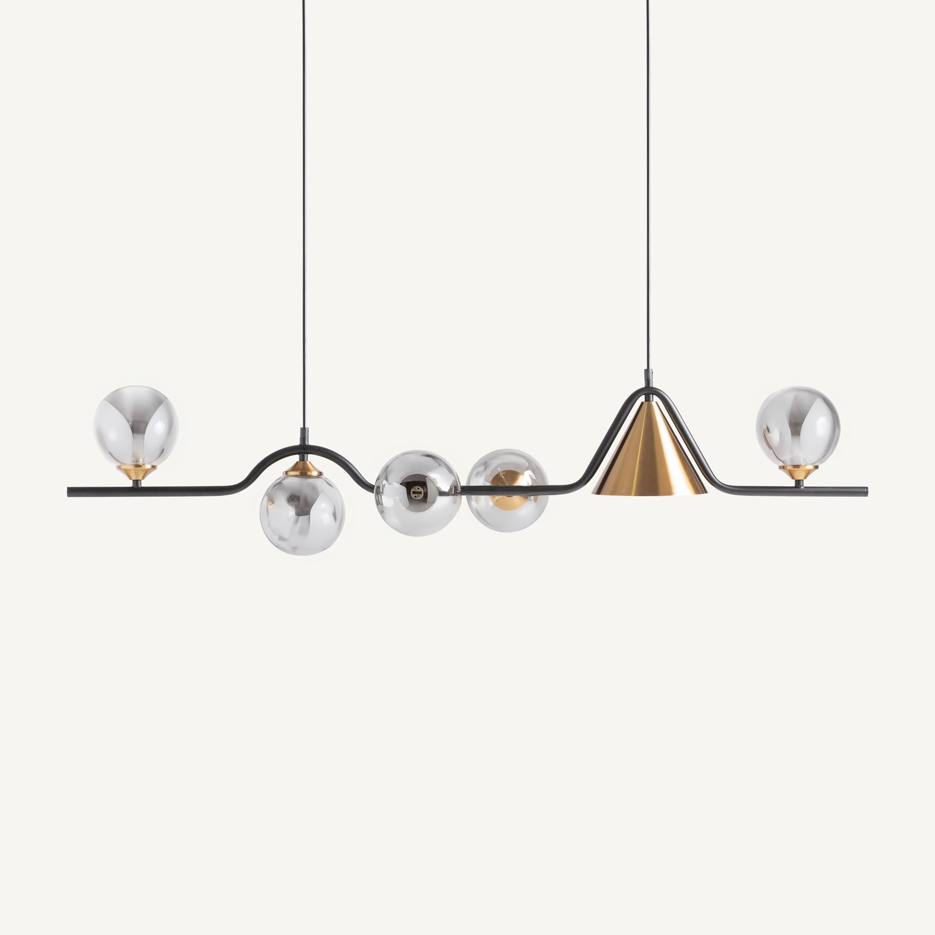 Lustre linéaire noir et cuivre | VICAL Fasha | REMO-HOME, mobilier design et décoration d'intérieur