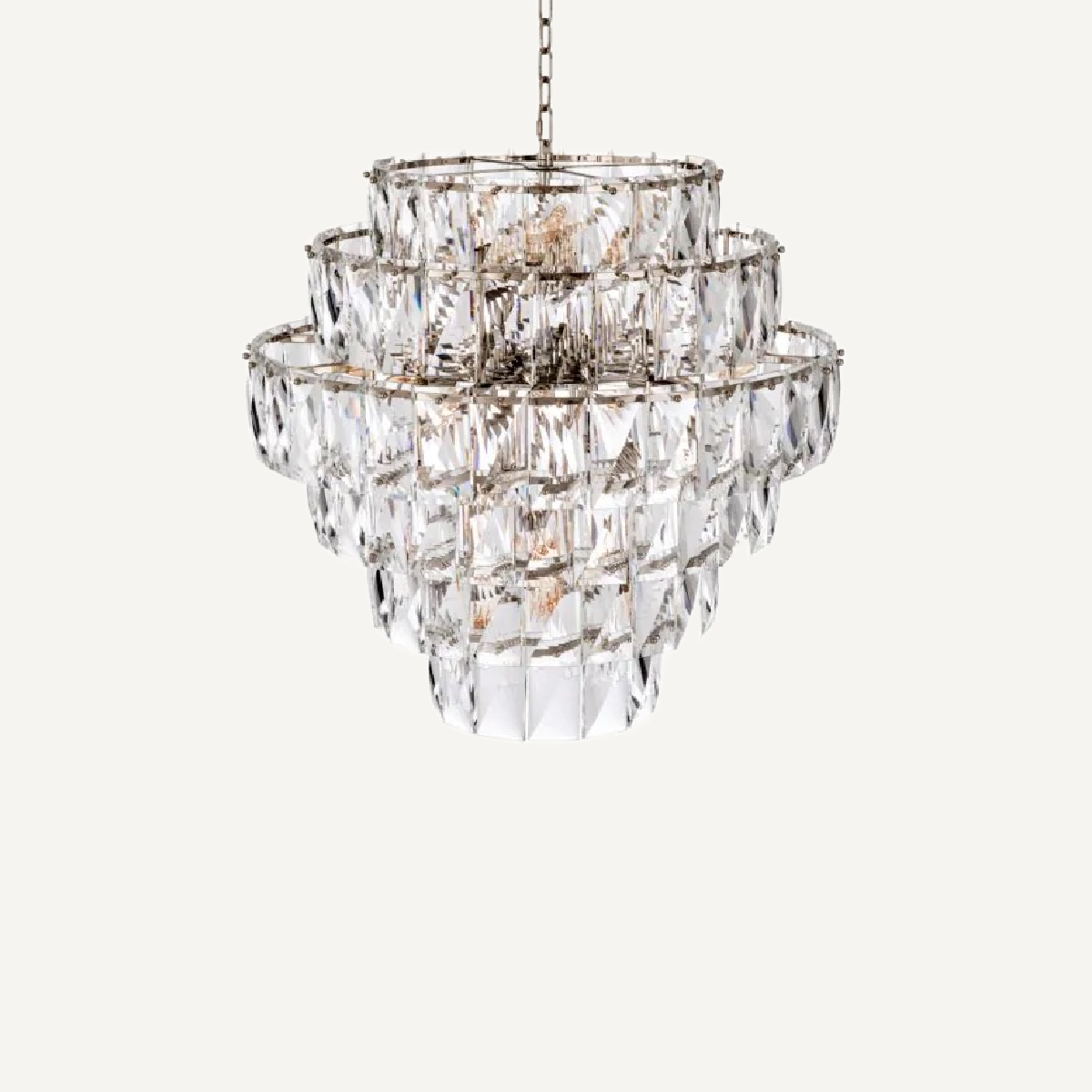 Lustre nickelé en cristal | Eichholtz Amazone L | REMO-HOME, mobilier et décoration d'intérieur