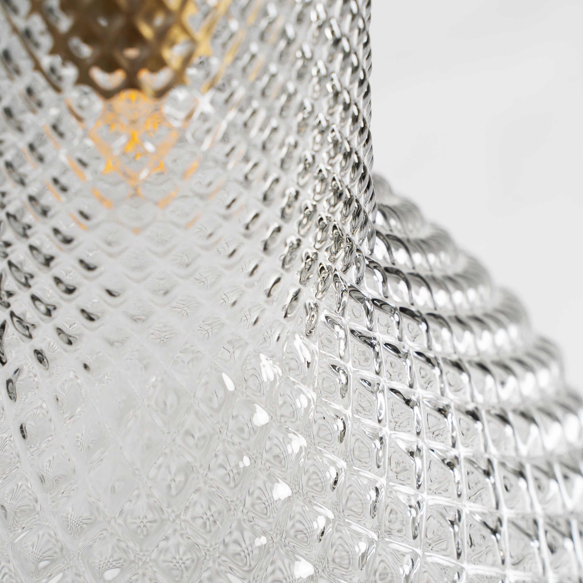 Lustre verre cannelé transparent et or | VICAL Camelia | REMO-HOME, mobilier design et décoration d'intérieur