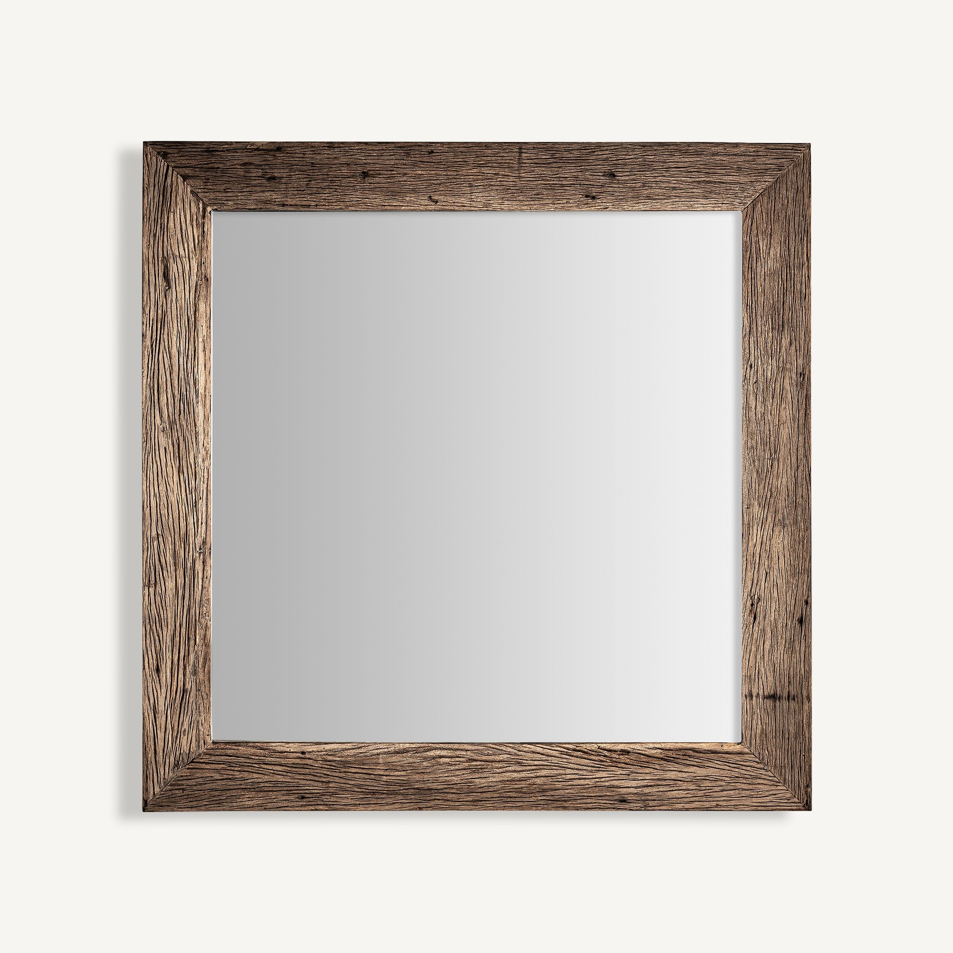 Miroir carré déco bois recyclé vieilli | VICAL Samsun | REMO-HOME, mobilier design et décoration d'intérieur