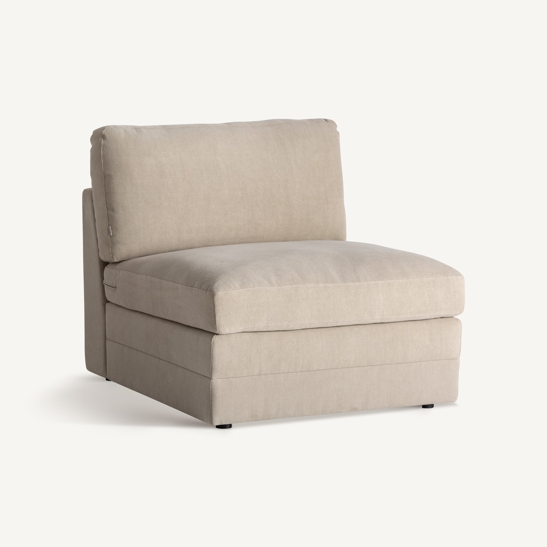 Module canapé central en polyester taupe | VICAL Otley | REMO-HOME, mobilier design et décoration d'intérieur