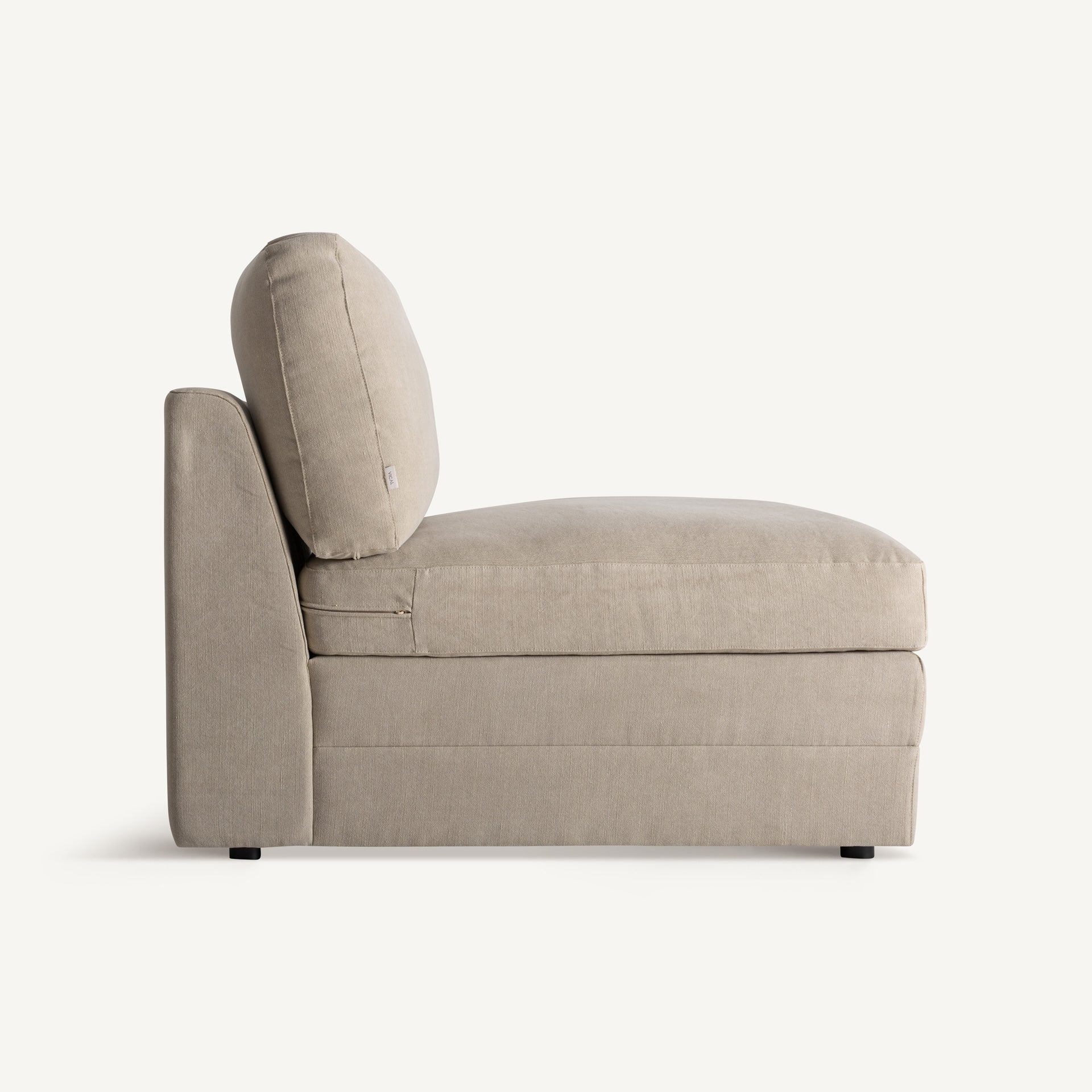 Module canapé central en polyester taupe | VICAL Otley | REMO-HOME, mobilier design et décoration d'intérieur