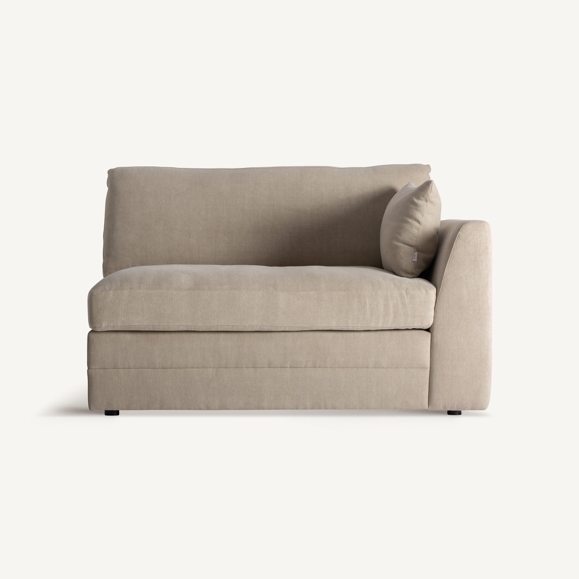 Module canapé d'angle en polyester taupe | VICAL Otley | REMO-HOME, mobilier design et décoration d'intérieur