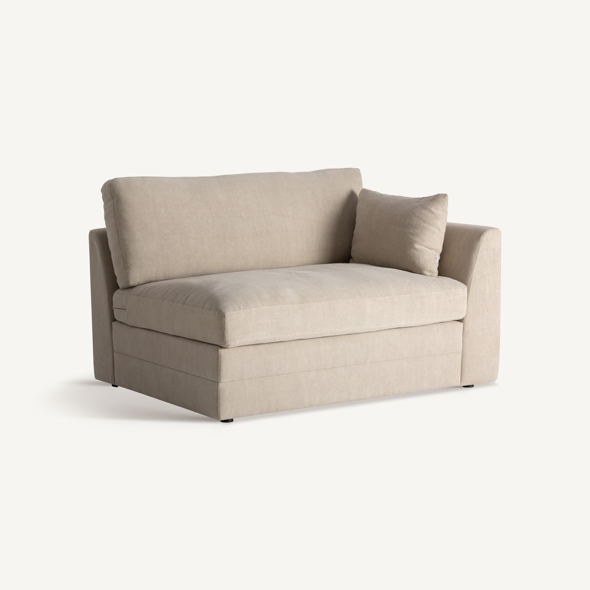 Module canapé d'angle en polyester taupe | VICAL Otley | REMO-HOME, mobilier design et décoration d'intérieur