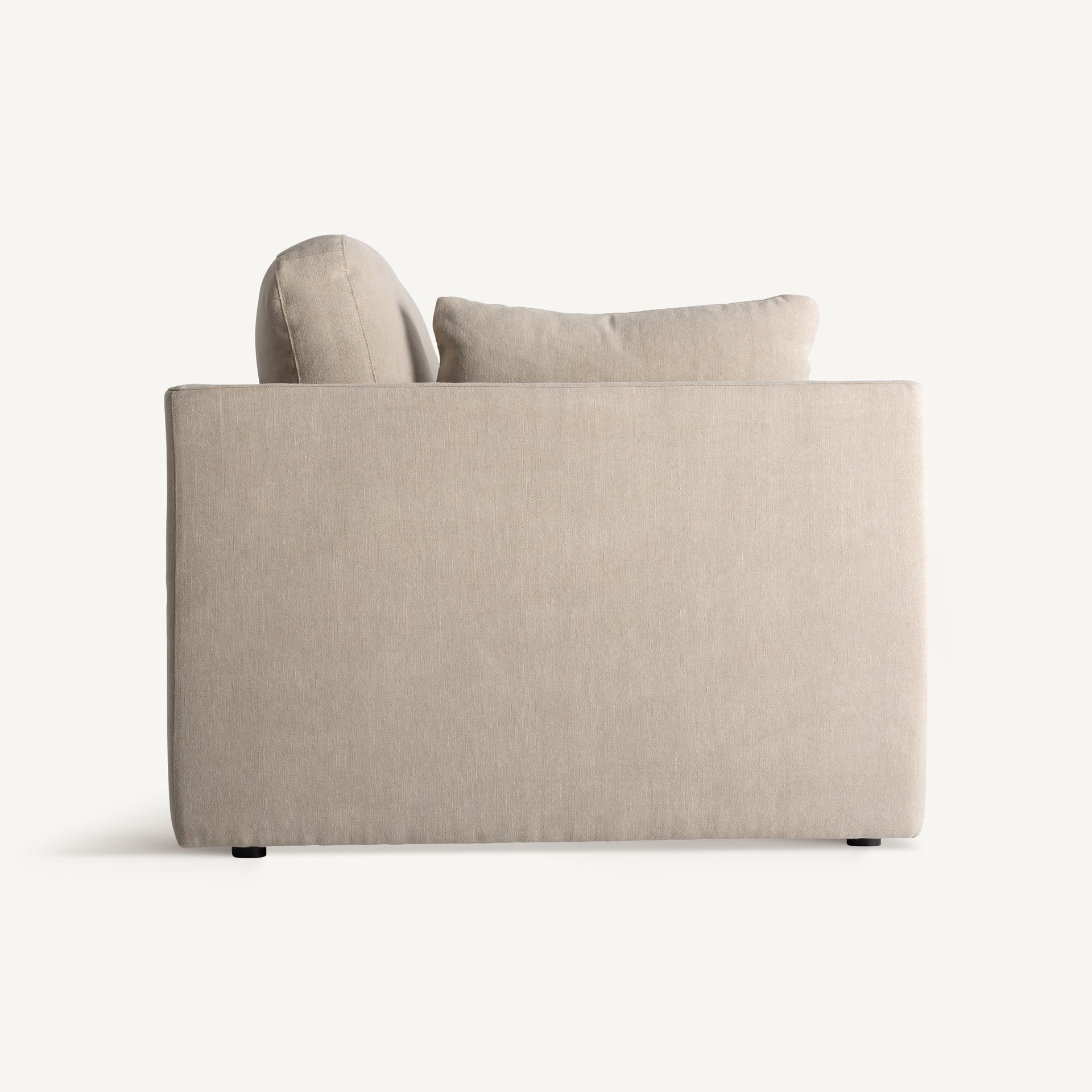 Module canapé d'angle gauche en polyester taupe | VICAL Otley | REMO-HOME, mobilier design et décoration d'intérieur