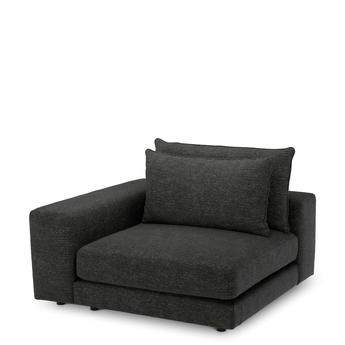 Canapé design haut de gamme en lurano anthracite | Eichholtz Club