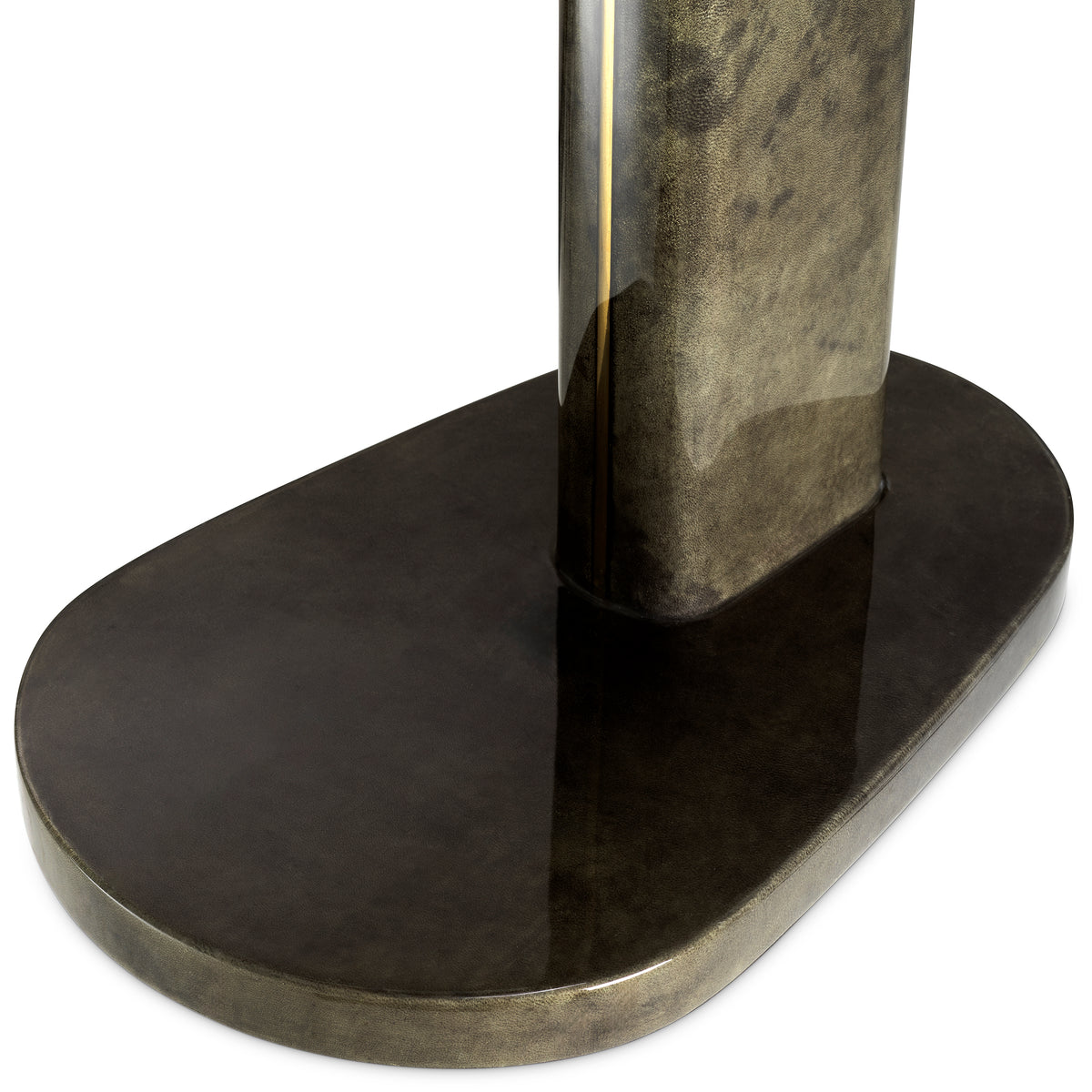 Table d'appoint design en marron leather | Eichholtz Manuel high
