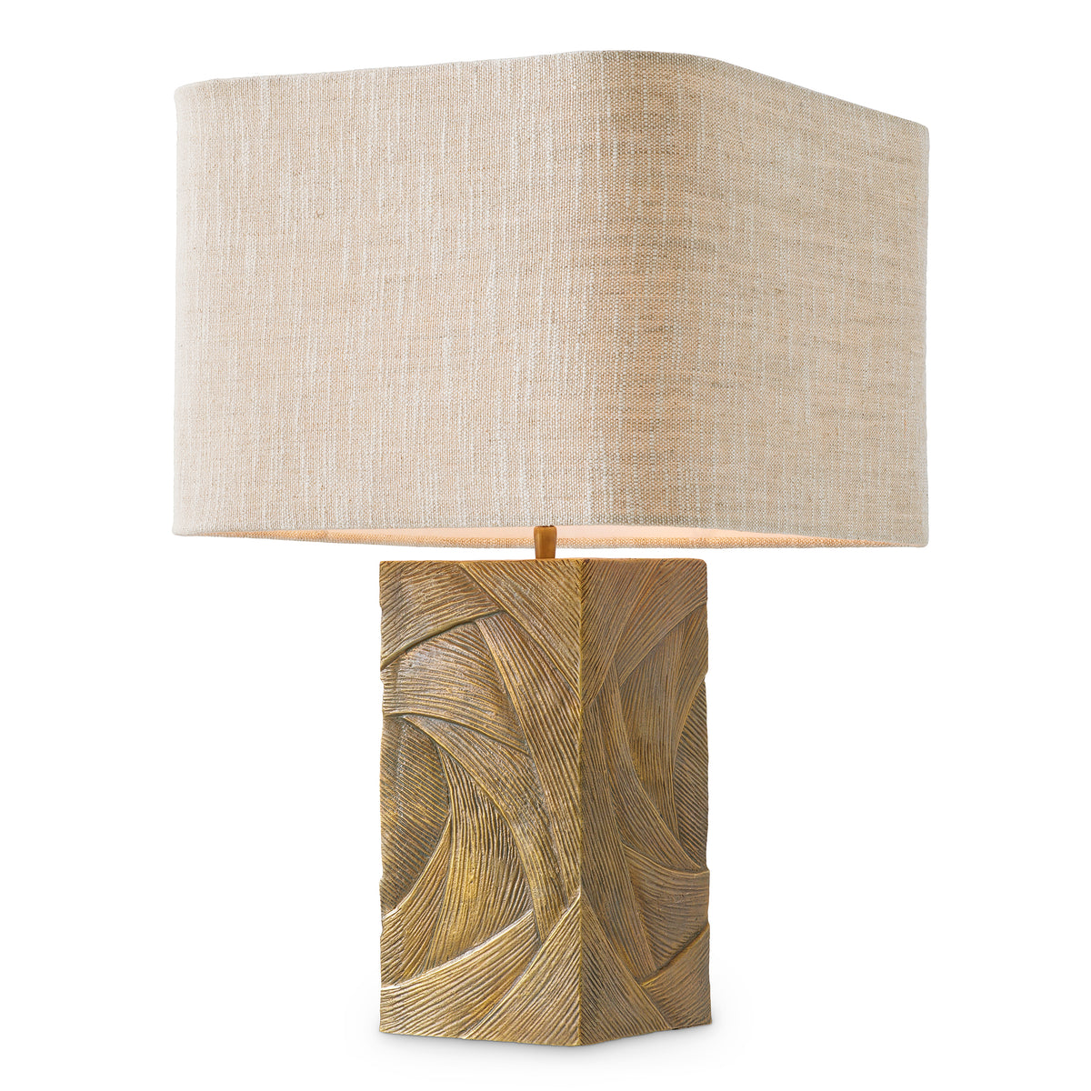 Lampe de table design en finition laiton vintage | Eichholtz Bandol