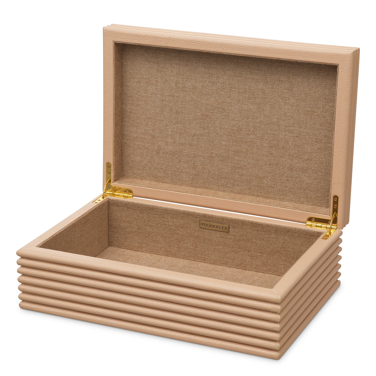 Boite décorative luxe en tan leather | Eichholtz Box Elvane