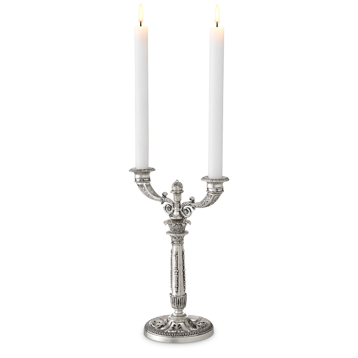 Porte-bougies design en antique finition argentée | Eichholtz Whitney
