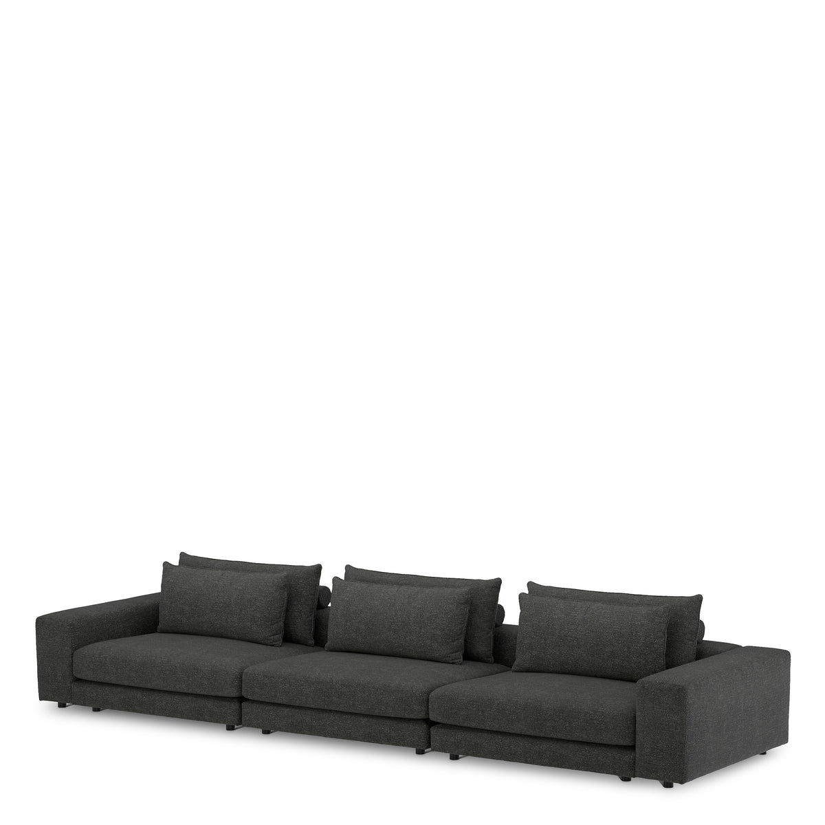 Canapé design haut de gamme en lurano anthracite | Eichholtz Club