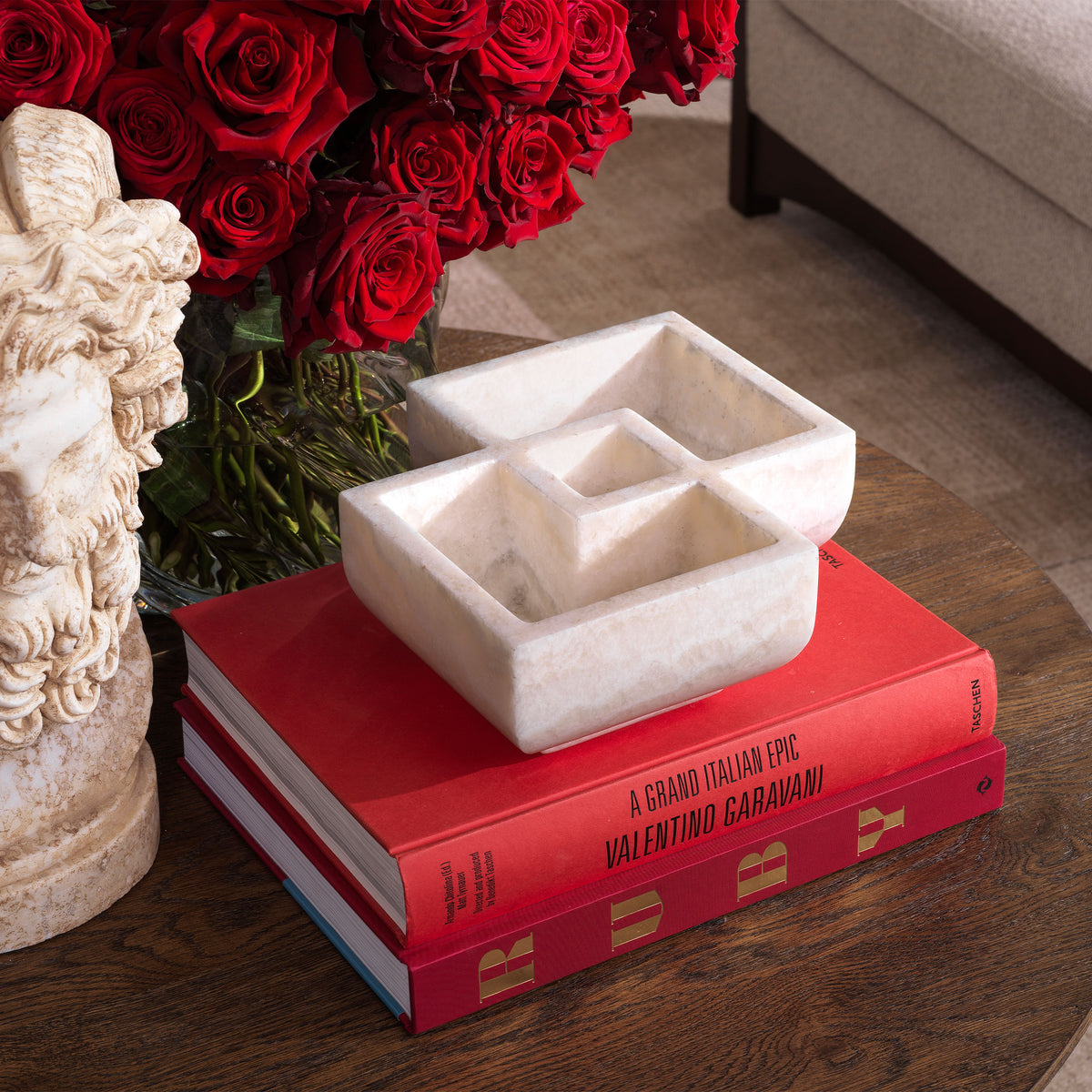 Coupe décorative luxe en naturel onyx | Eichholtz Heber