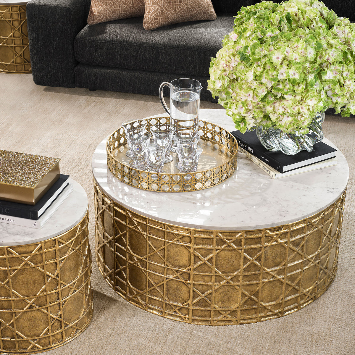 Table basse design en finition laiton vintage | Eichholtz Laurenson