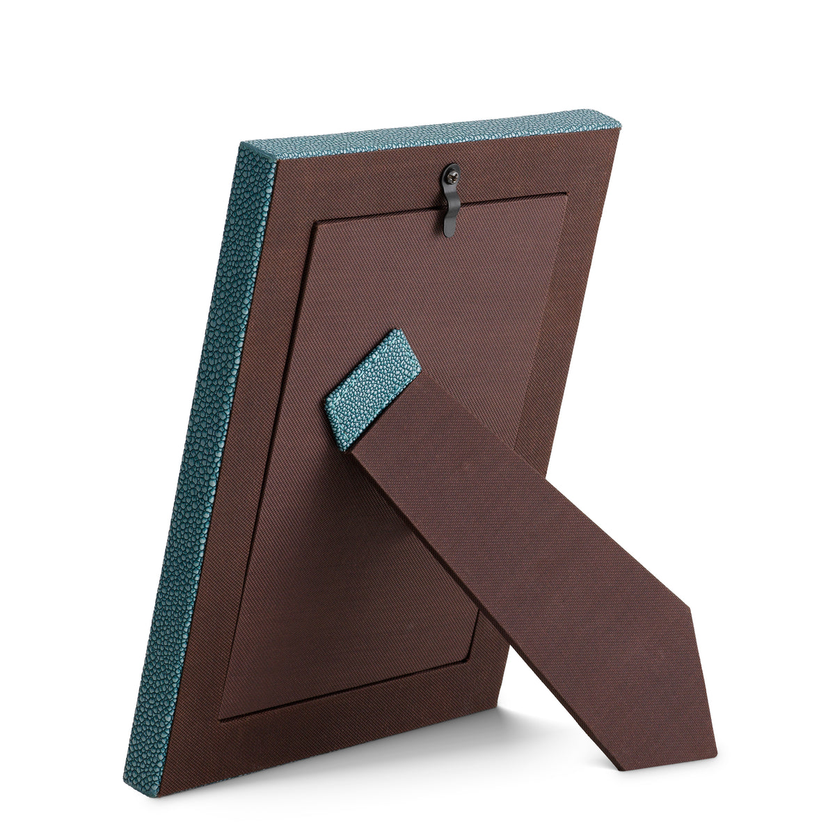 Cadre photo design luxe en bleu faux shagreen | Eichholtz Scaleo faux