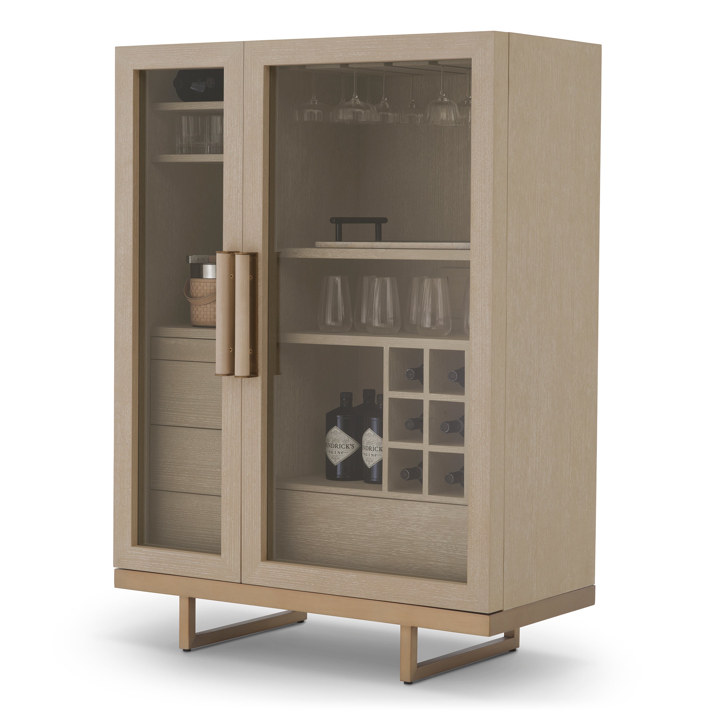 Cave a vin design en washed oak veneer | Eichholtz Connaught washed