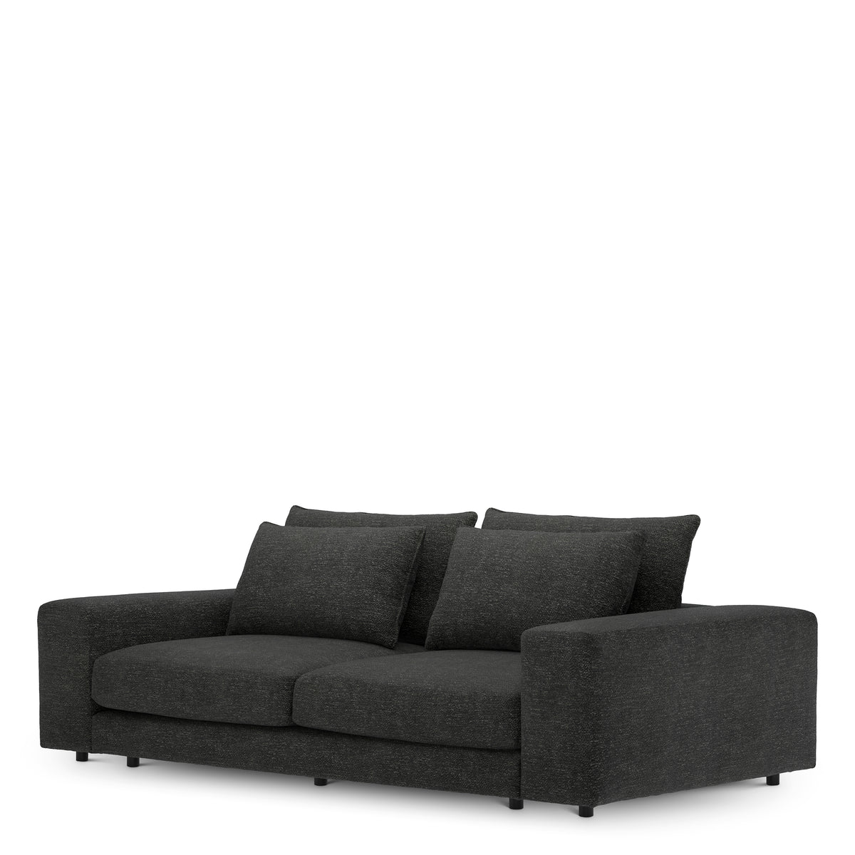 Canapé design haut de gamme en lurano anthracite | Eichholtz Club