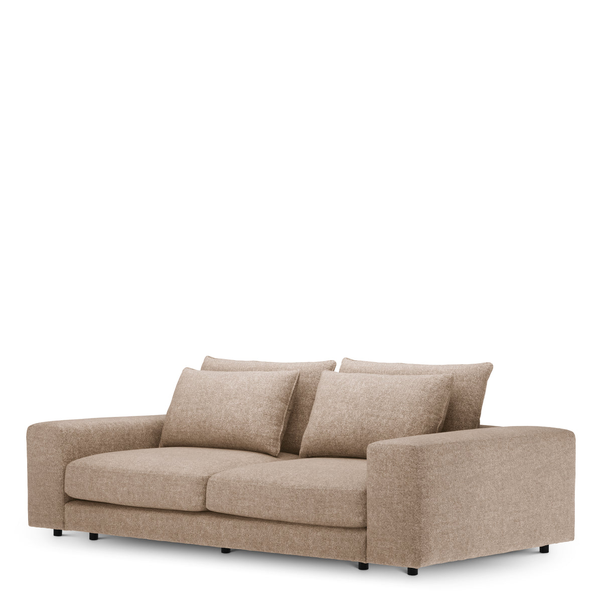 Canapé design haut de gamme en velora taupe | Eichholtz Club velora