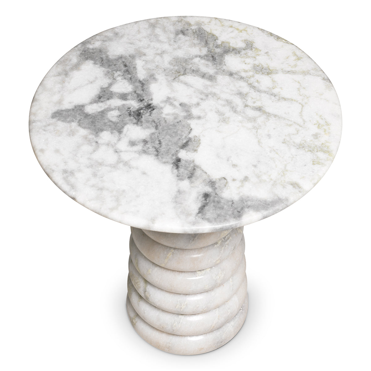 Table d'appoint design en blanc marble | Eichholtz Lerici