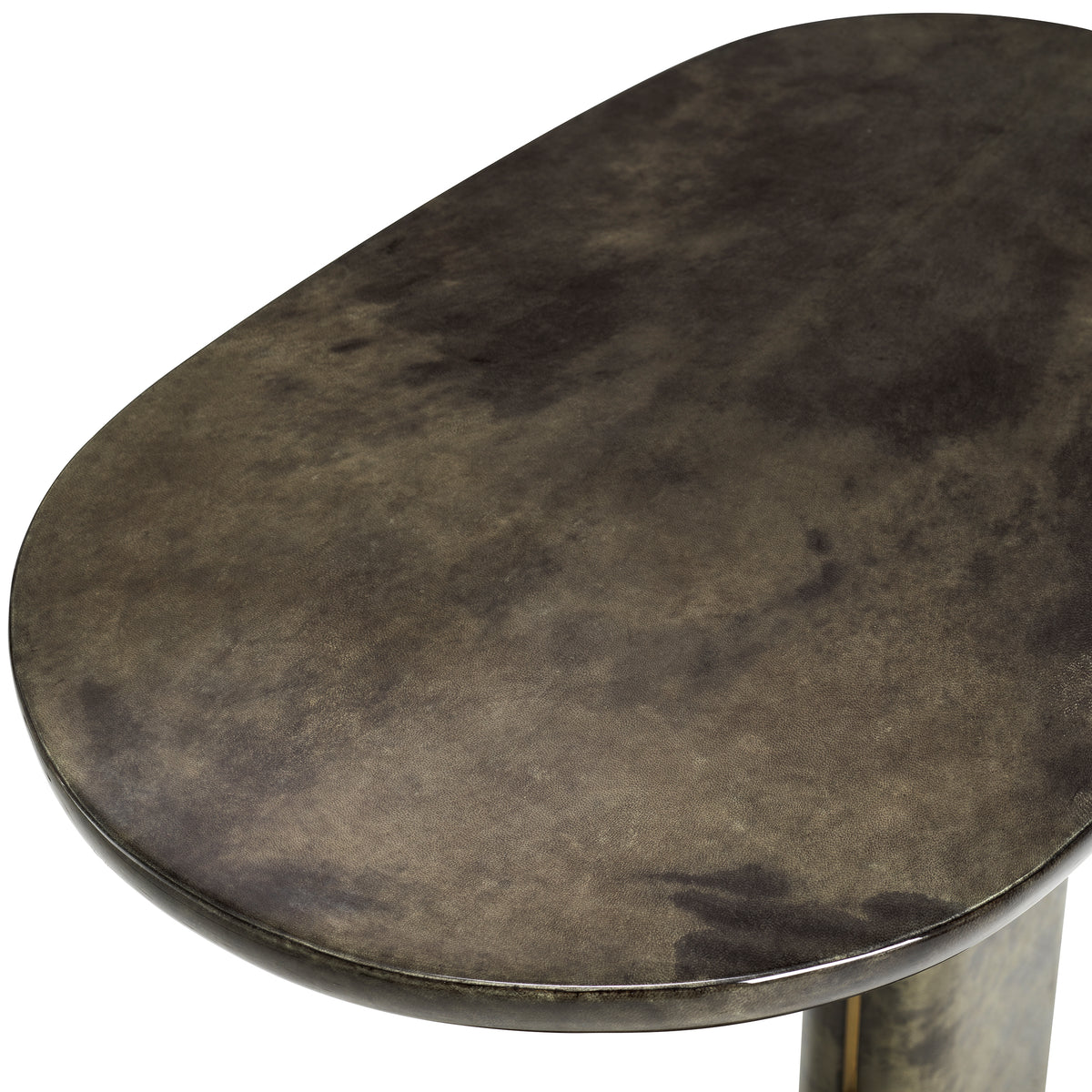 Table d'appoint design en marron leather | Eichholtz Manuel high