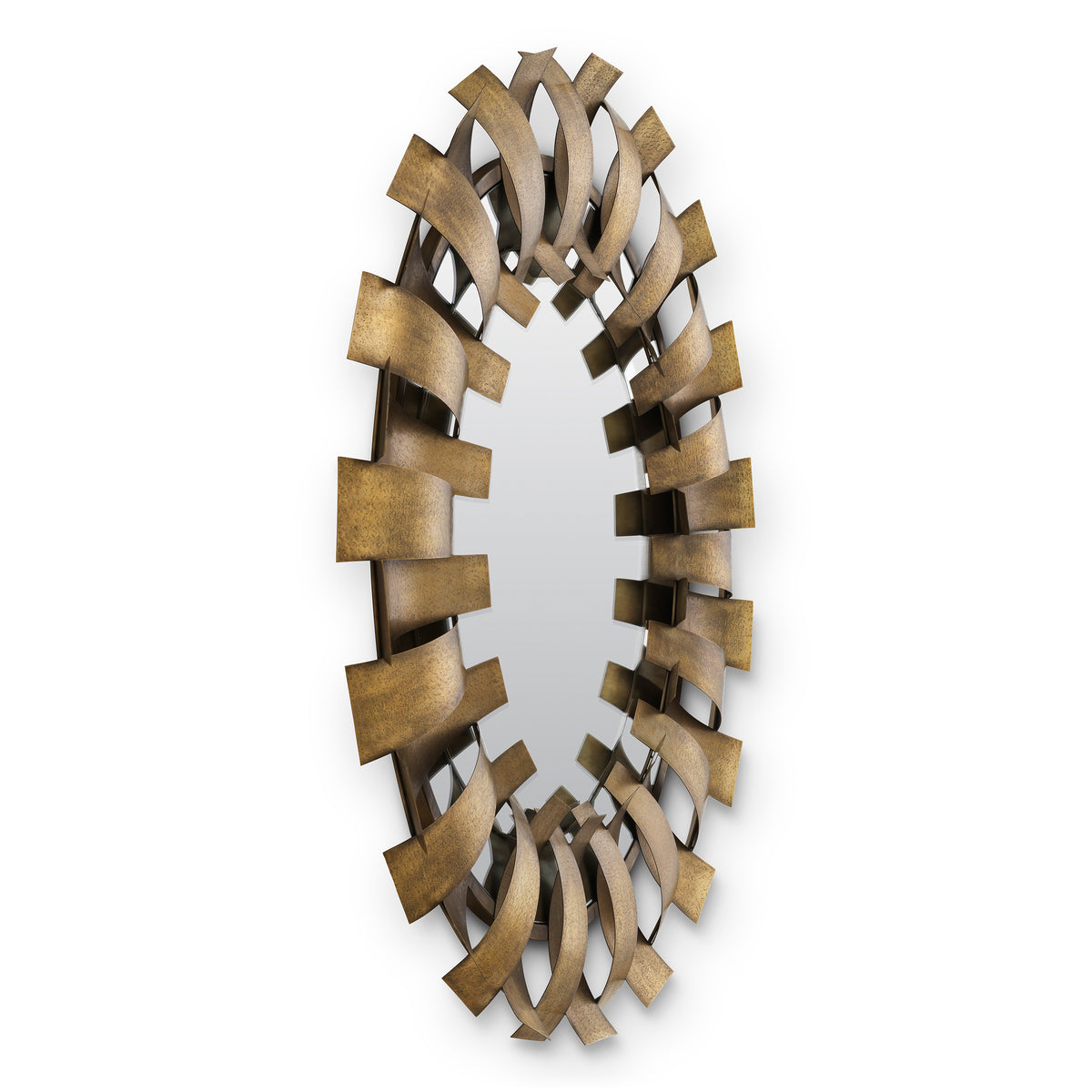 Miroir mural design en finition laiton vintage | Eichholtz Aldrin