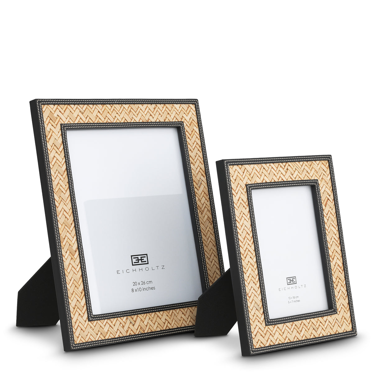 Cadre photo design luxe en noir leather | Eichholtz Taos