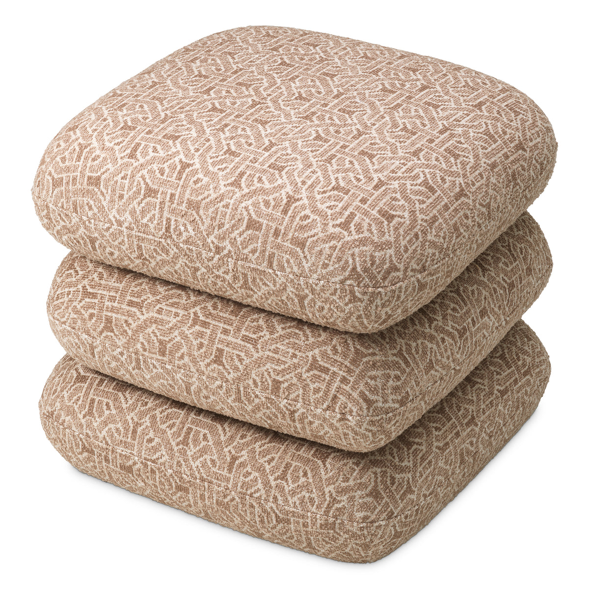 Tabouret design en frieze jacquard beige | Eichholtz Greenwich frieze