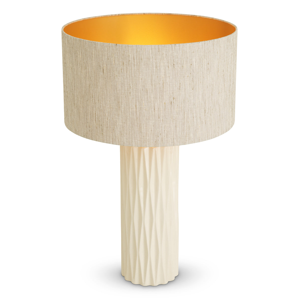 Lampe de table design en crème ceramic | Eichholtz Amarello