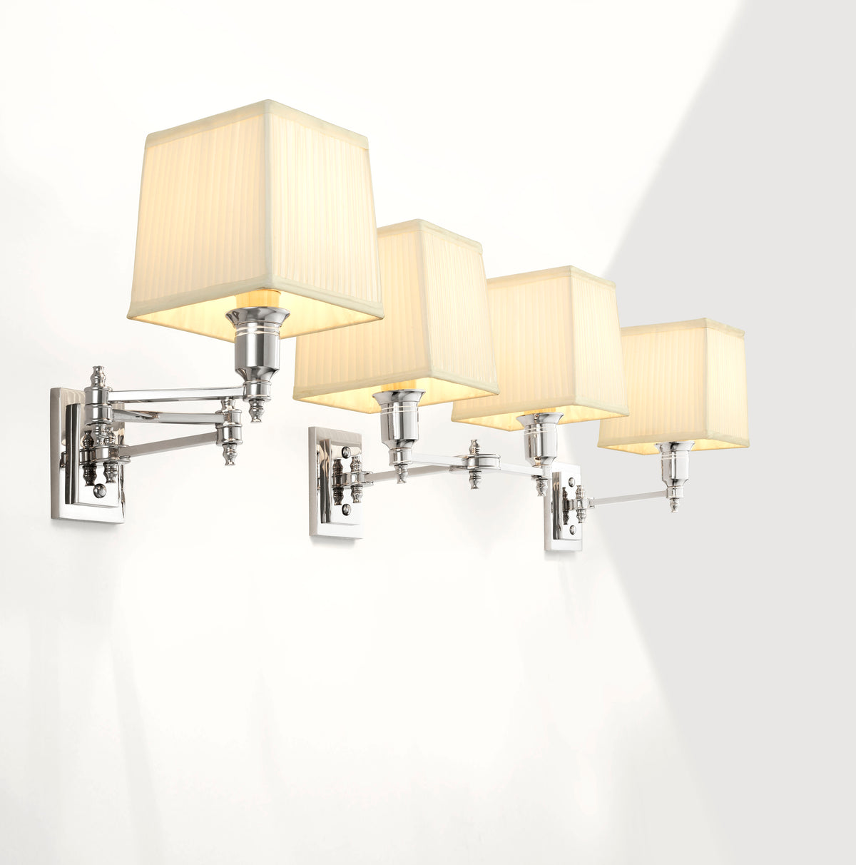 Applique murale design en finition nickel | Eichholtz Lexington Double