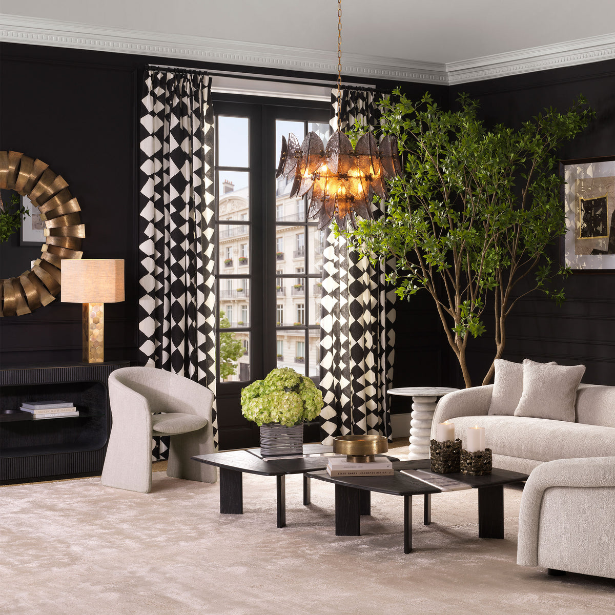Miroir mural design en finition laiton vintage | Eichholtz Aldrin
