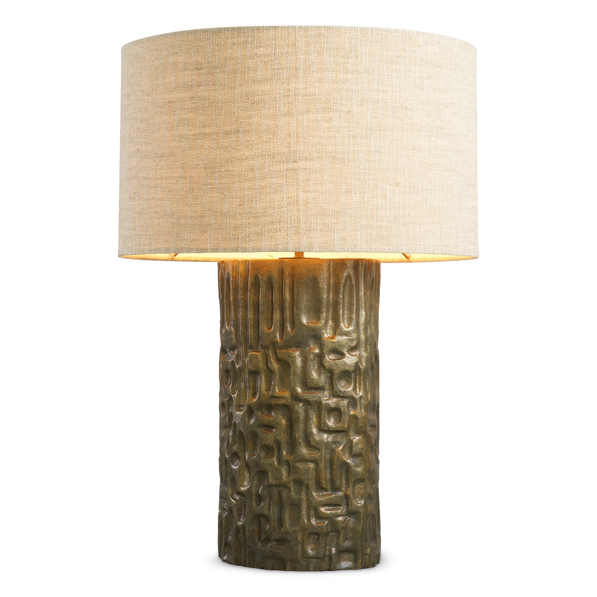 Lampe de table design en finition laiton vintage | Eichholtz Sedona