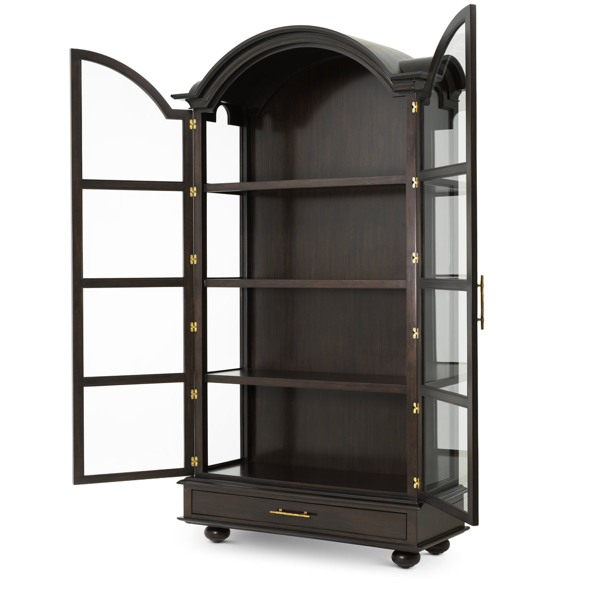Vitrine design en satin eucalyptus veneer | Eichholtz Varick