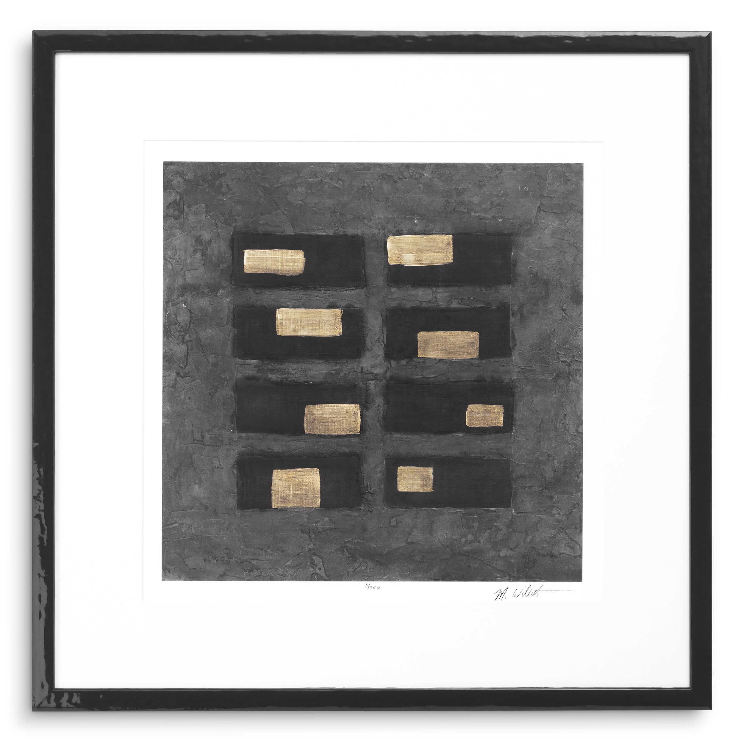 Decoration design en noir wooden frame | Eichholtz Print Washed