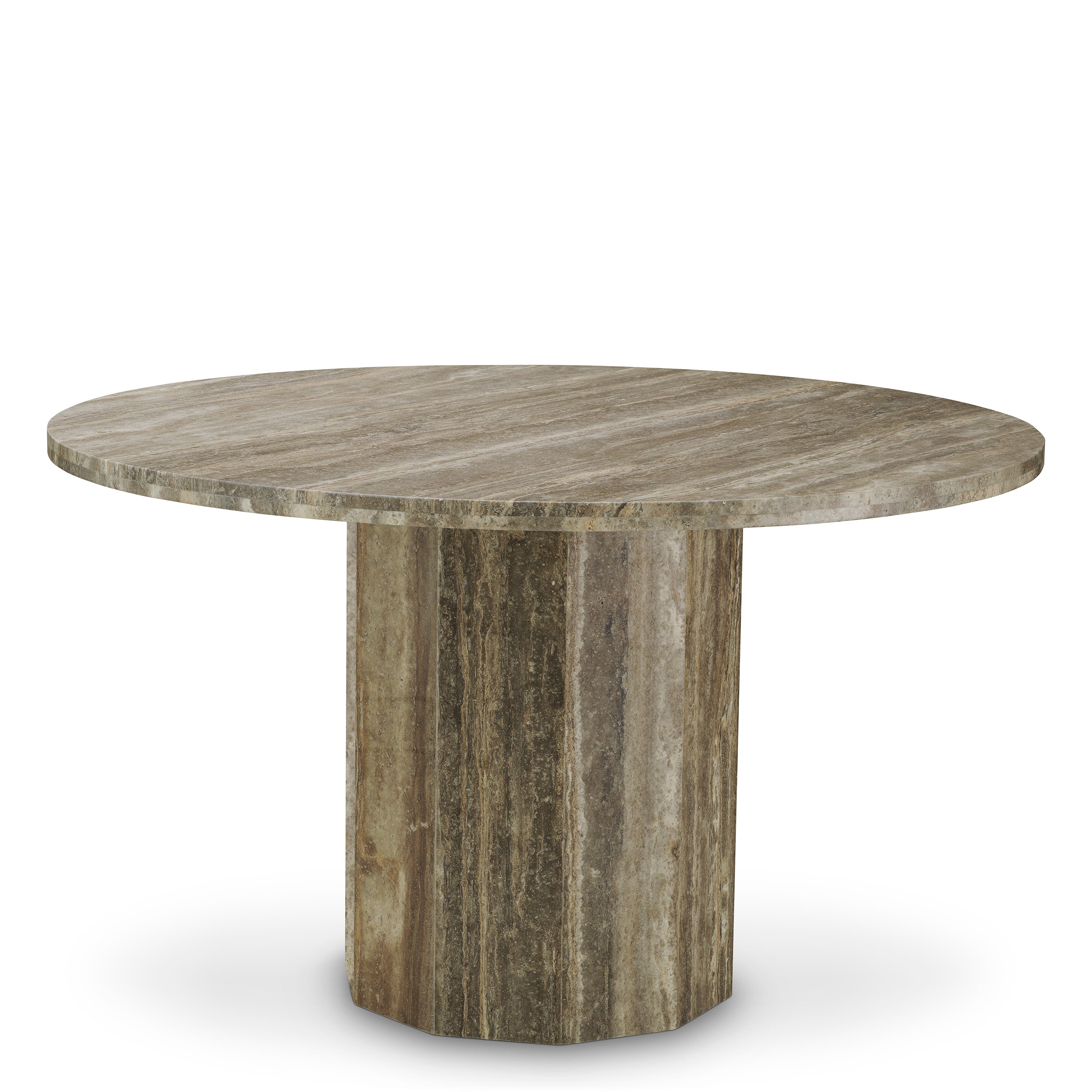 Table salle a manger design en silver travertine | Eichholtz Florence