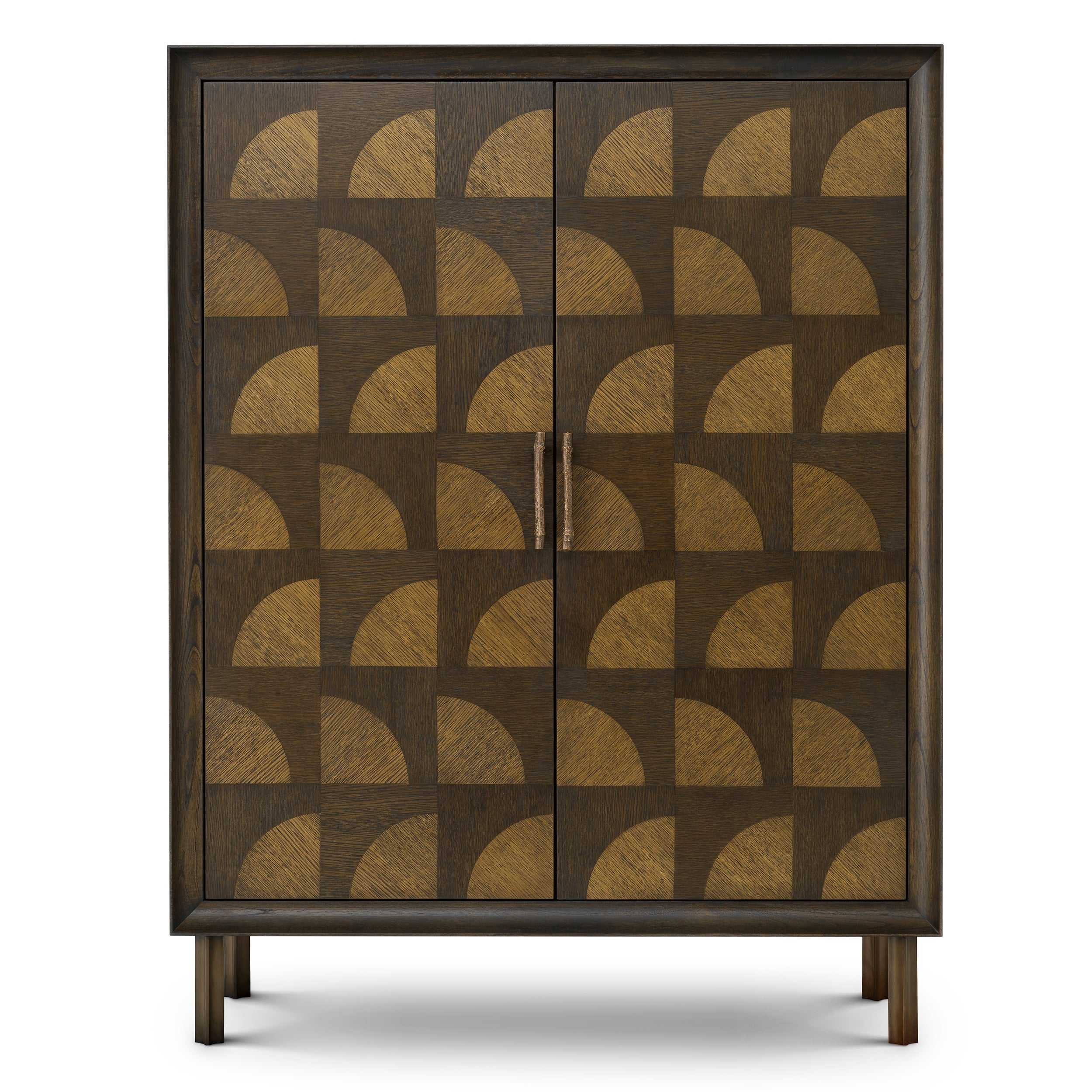 Vitrine design en anthracite marron oak veneer | Eichholtz Kumo
