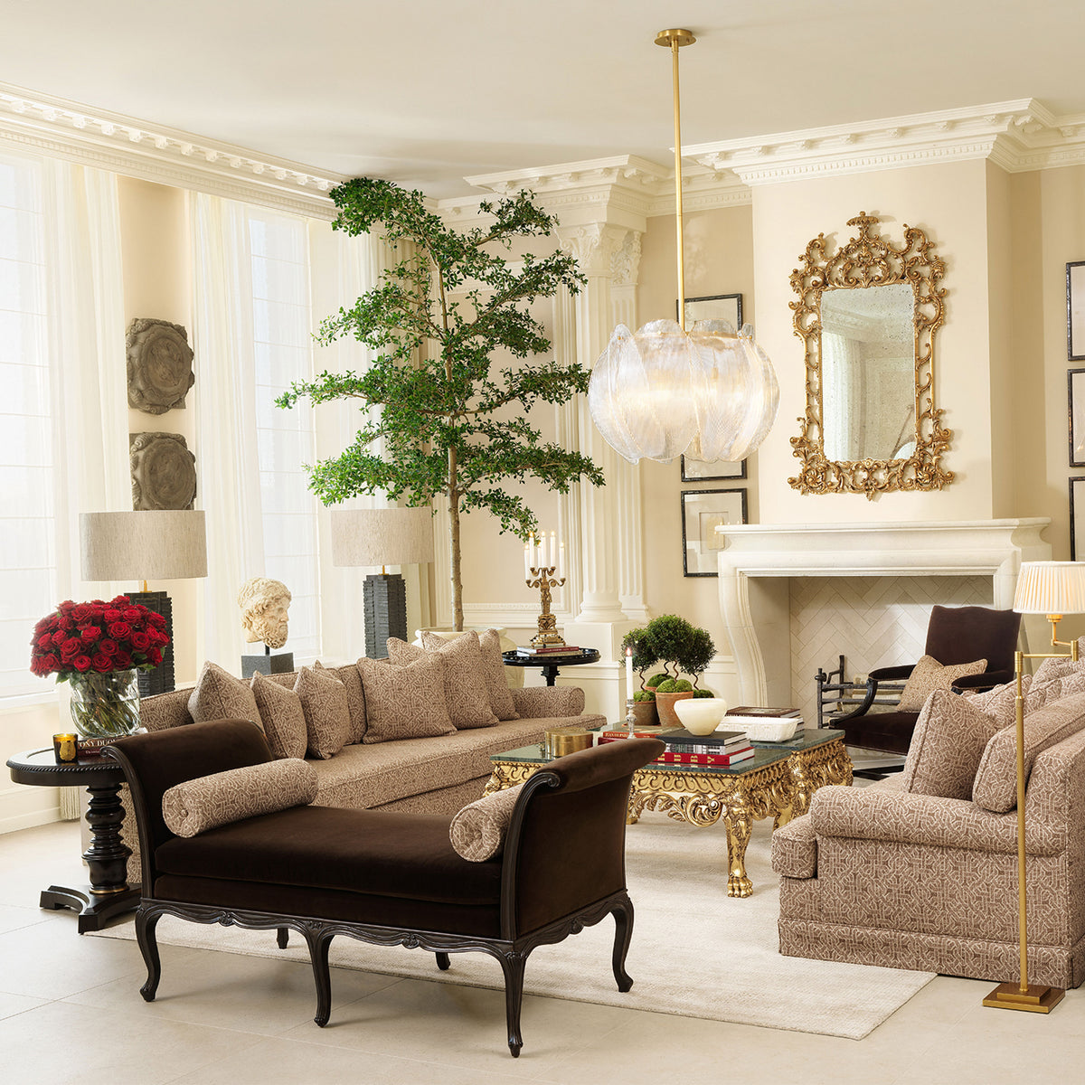 Lustre design haut de gamme | Eichholtz Chandelier Hibis