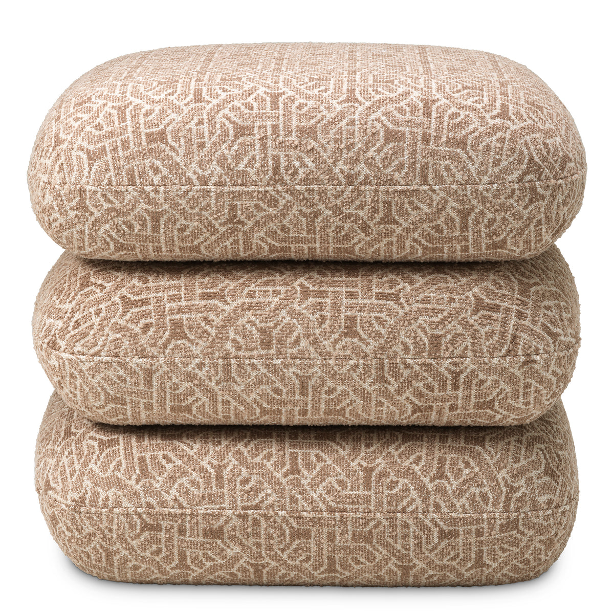 Tabouret design en frieze jacquard beige | Eichholtz Greenwich frieze