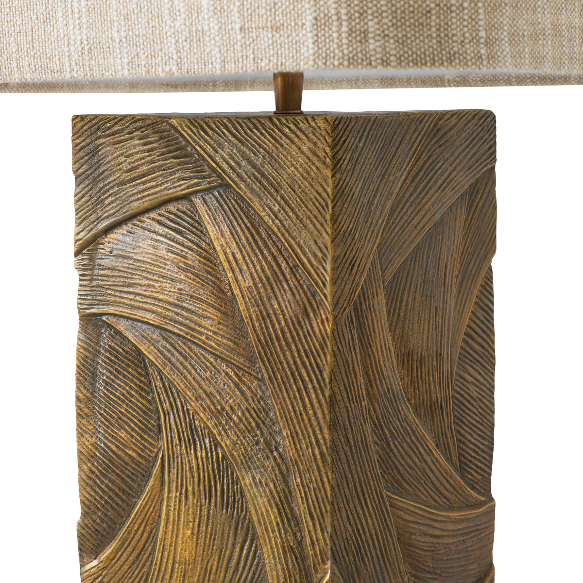 Lampe de table design en finition laiton vintage | Eichholtz Bandol