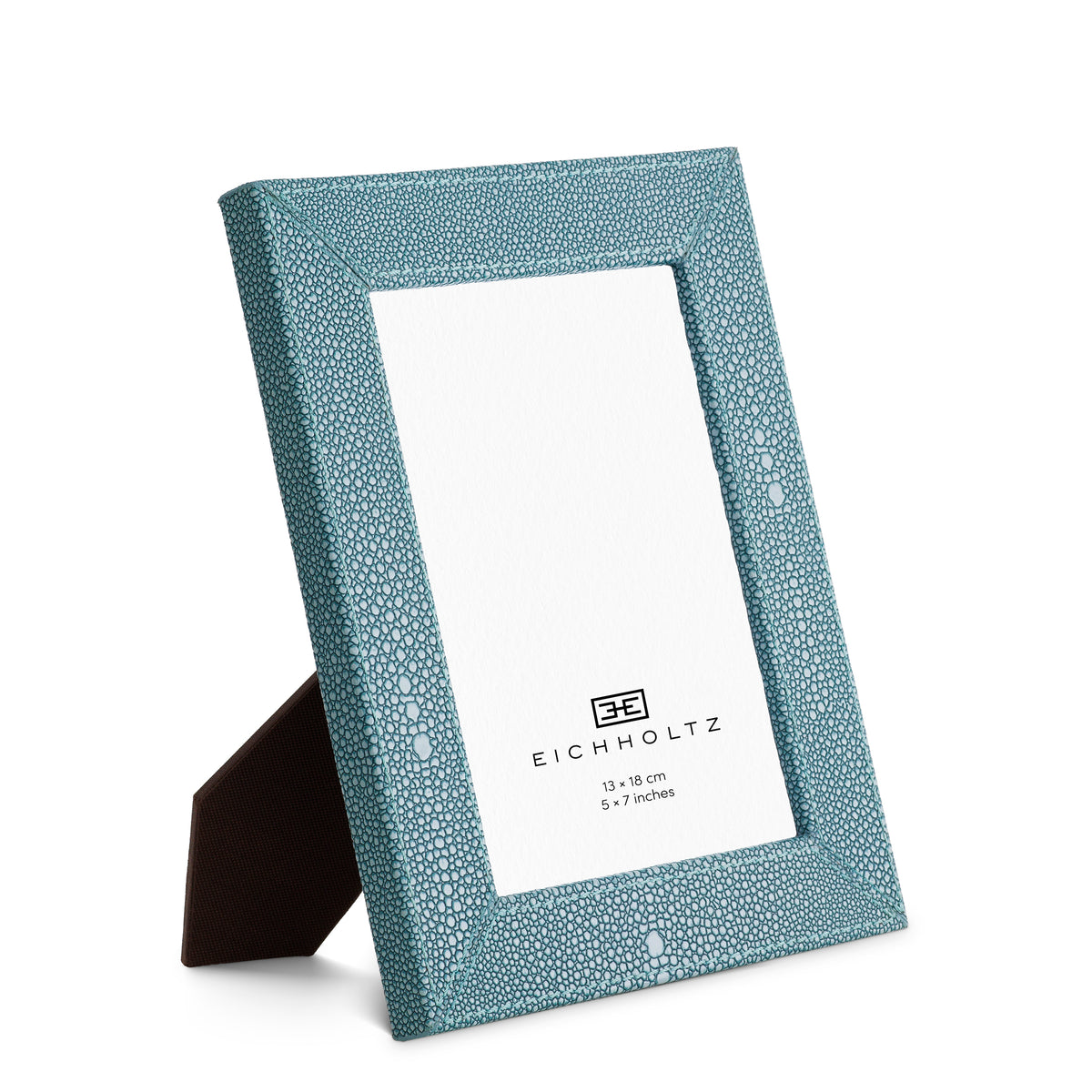 Cadre photo design luxe en bleu faux shagreen | Eichholtz Scaleo faux