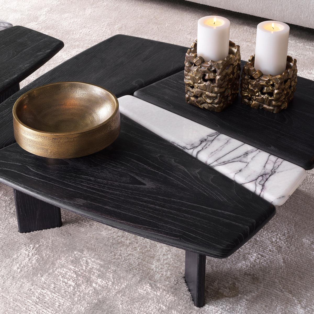 Porte-bougies design en finition laiton vintage | Eichholtz Siracusa