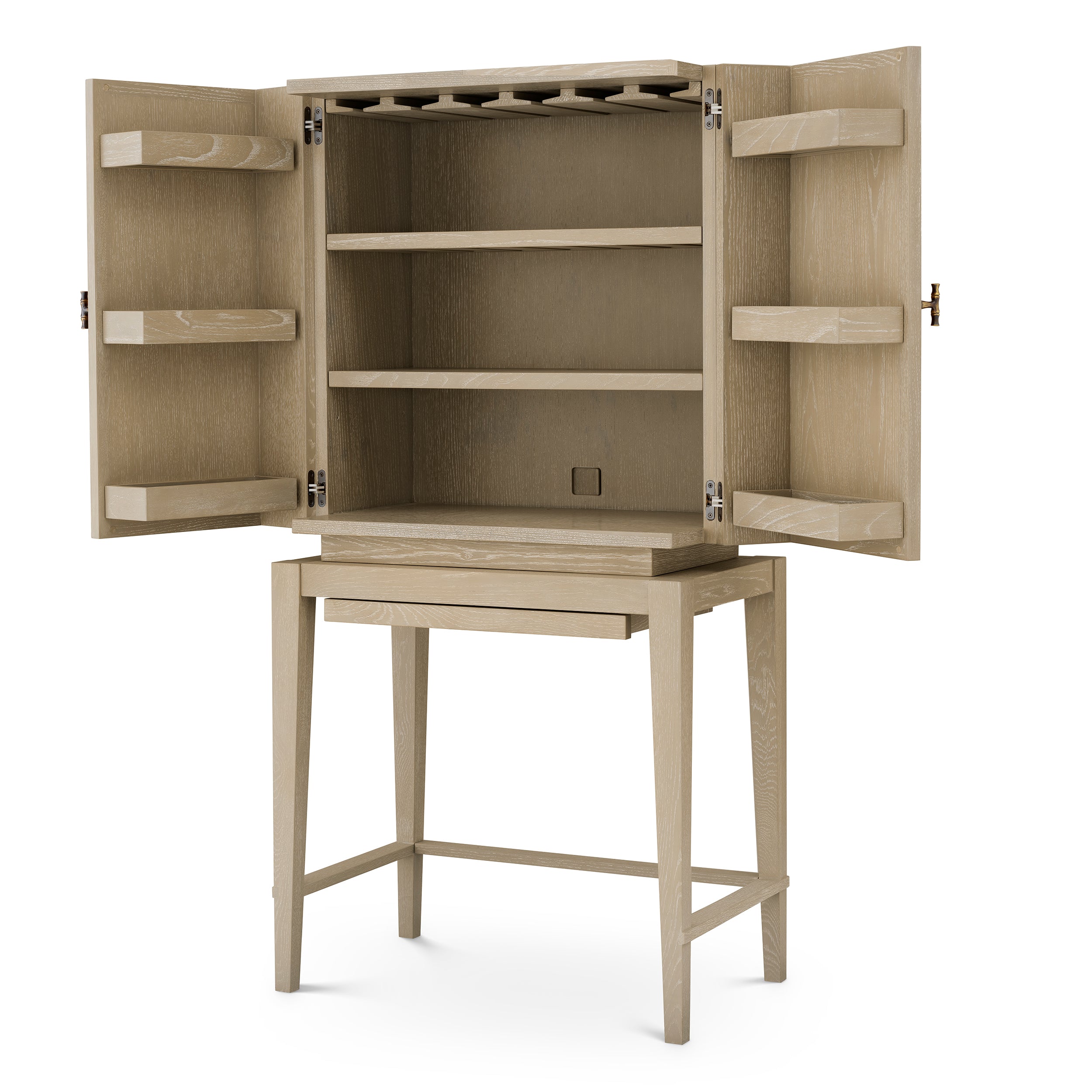 Cave a vin design en washed oak veneer | Eichholtz Borchard washed
