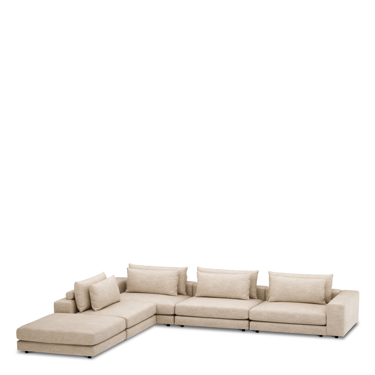 Canapé design haut de gamme en lurano greige | Eichholtz Club