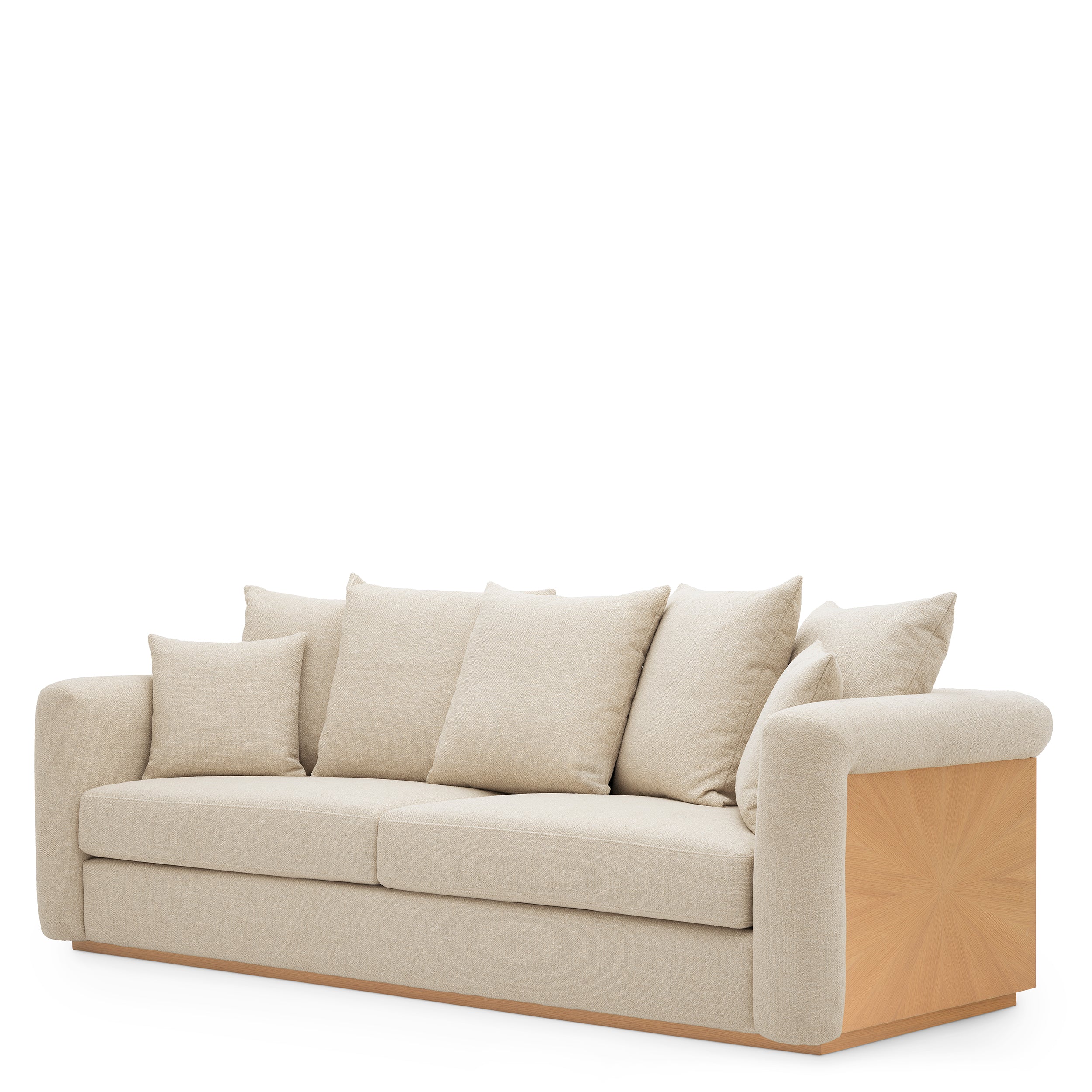 Canape design haut de gamme en naturel oak veneer | Eichholtz Amadeo