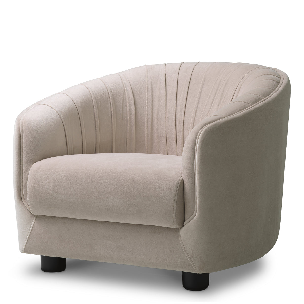 Fauteuil design haut de gamme en amaro creme | Eichholtz Jameson amaro