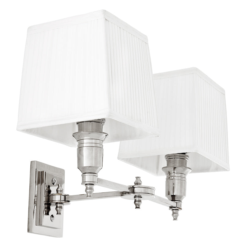 Applique murale design en finition nickel | Eichholtz Lexington Double