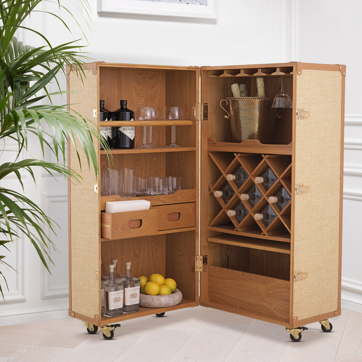 Cave a vin design en rattan look | Eichholtz Martini Bianco