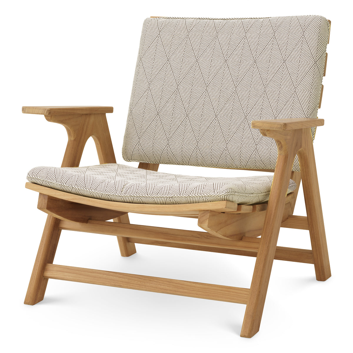 Chaise exterieur design en naturel teak | Eichholtz Oceanview