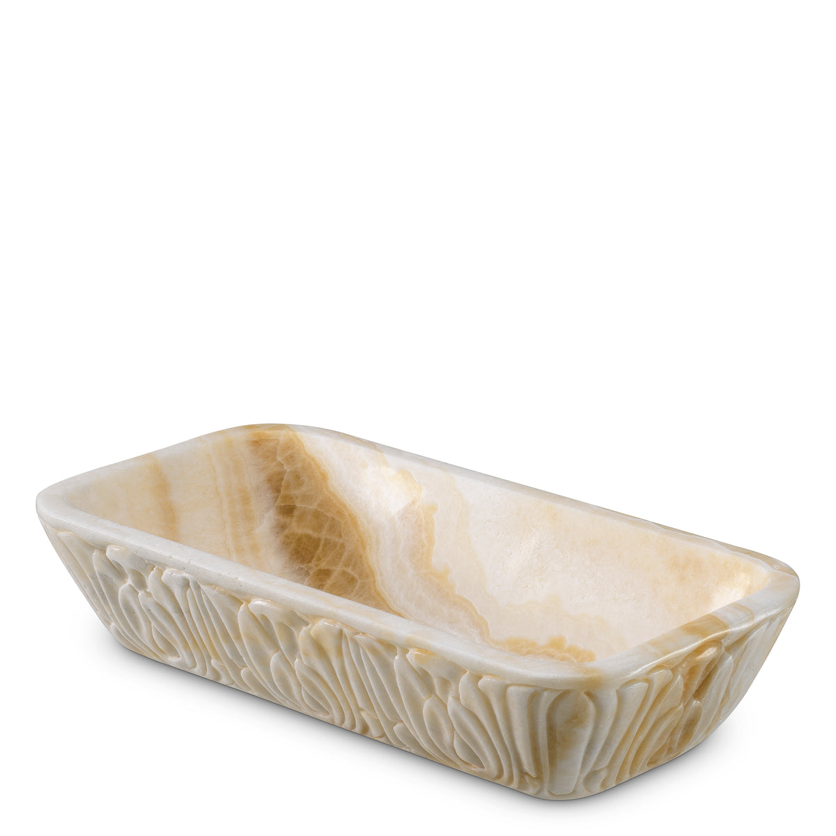 Coupe décorative luxe en naturel onyx | Eichholtz Petal