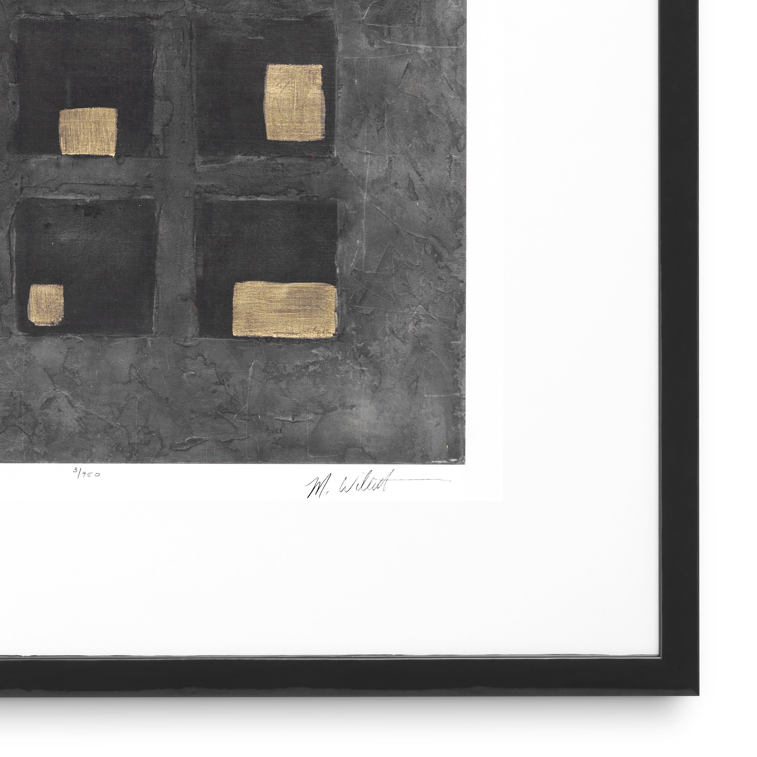 Decoration design en noir wooden frame | Eichholtz Print Washed