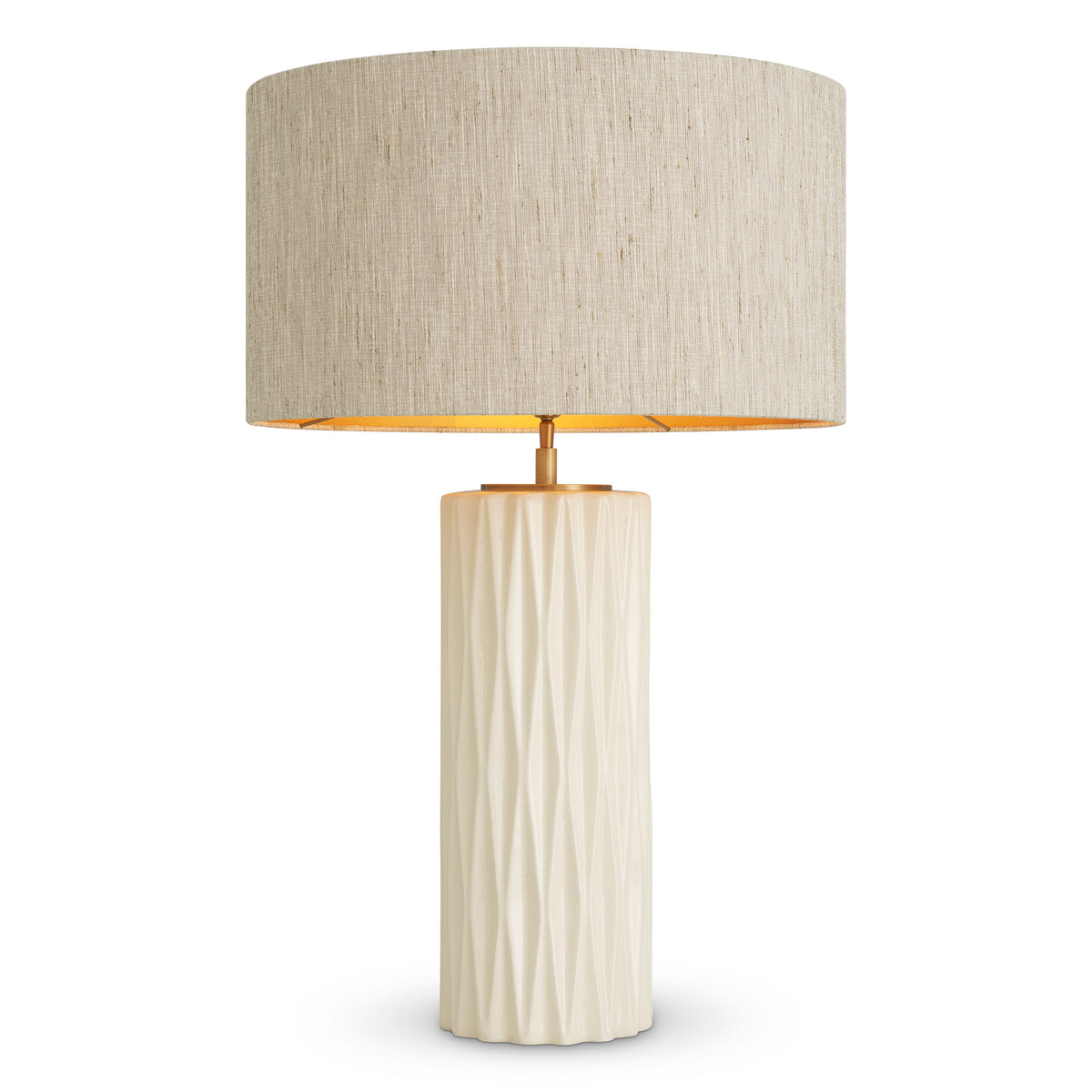 Lampe de table design en crème ceramic | Eichholtz Amarello