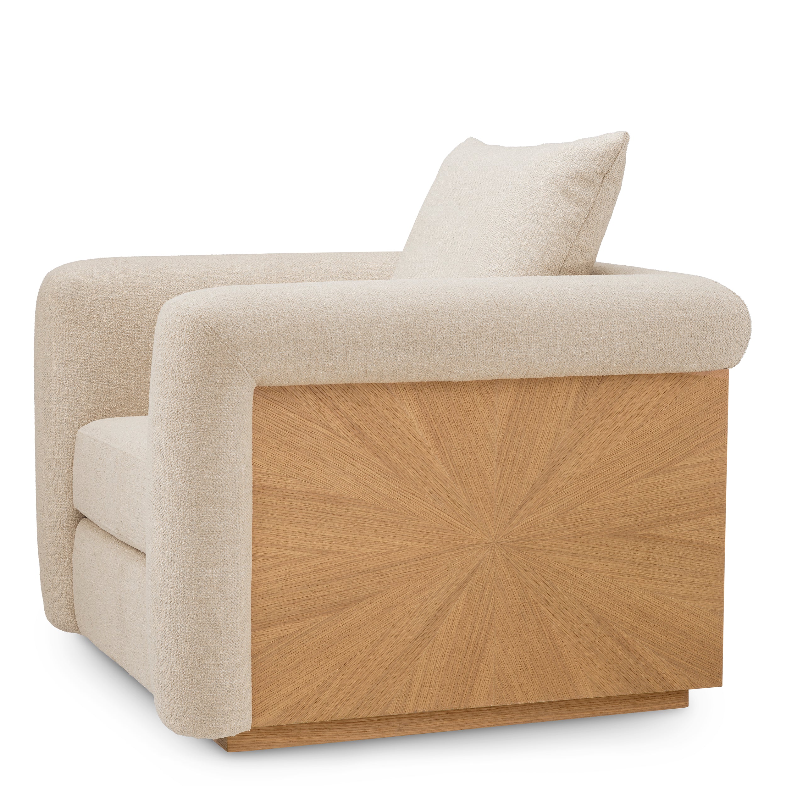 Fauteuil design haut de gamme en naturel oak veneer | Eichholtz Amadeo
